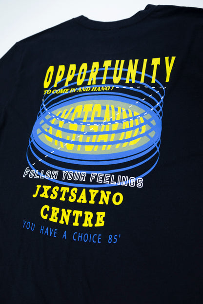 Jxstsayno Centre Tee - Black